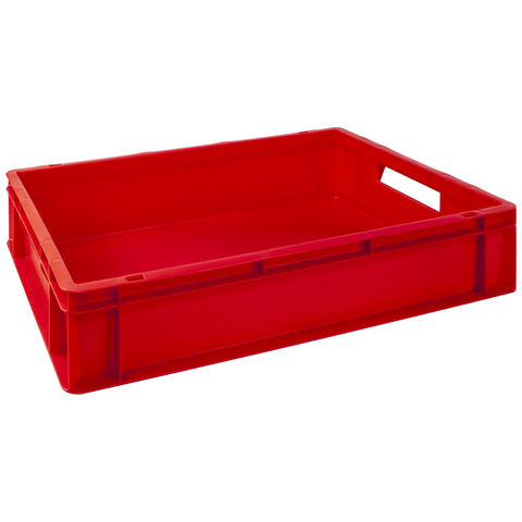 Image of Barton Storage Barton Storage E6412-RED/2 22L Euro Containers - Red Pack of 2 (600 x 400 x 120mm)