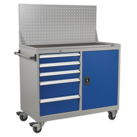Sealey API1103A Industrial 5 Drawer & 1 Shelf Workstation