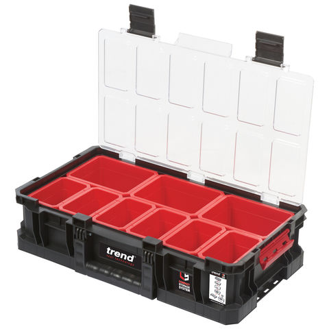 Image of Trend Trend MS/C/100B9 Compact Storage 100mm Toolbox with 9 Storage Bins