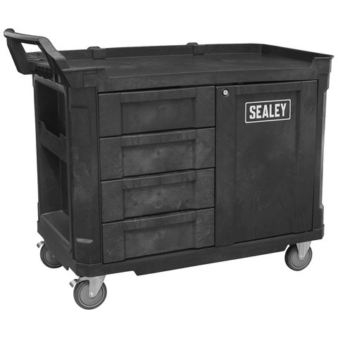 Photo of Sealey Sealey Ap47pws Mobile Workstation 4 Drawer & Cupboard 1210mm
