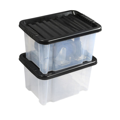 Topstore 012455/10 TopBox 35 Litre Containers with Lids (10 Pack)
