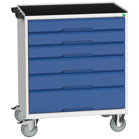Image of Bott Bott Verso Mobile 6 Drawer Cabinet With Top Tray And Mat 800x550x965mm