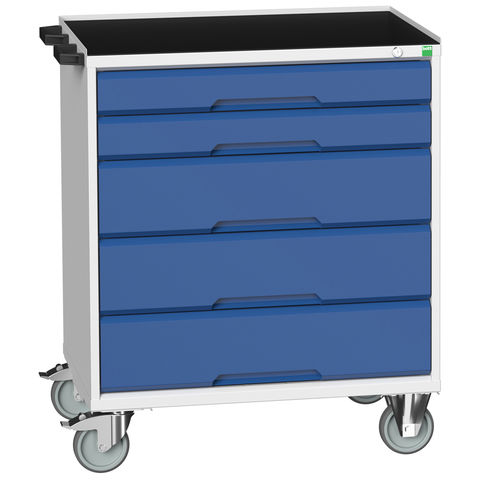 Image of Bott Bott Verso Mobile 5 Drawer 800x550x965mm Cabinet With Top Tray And Mat