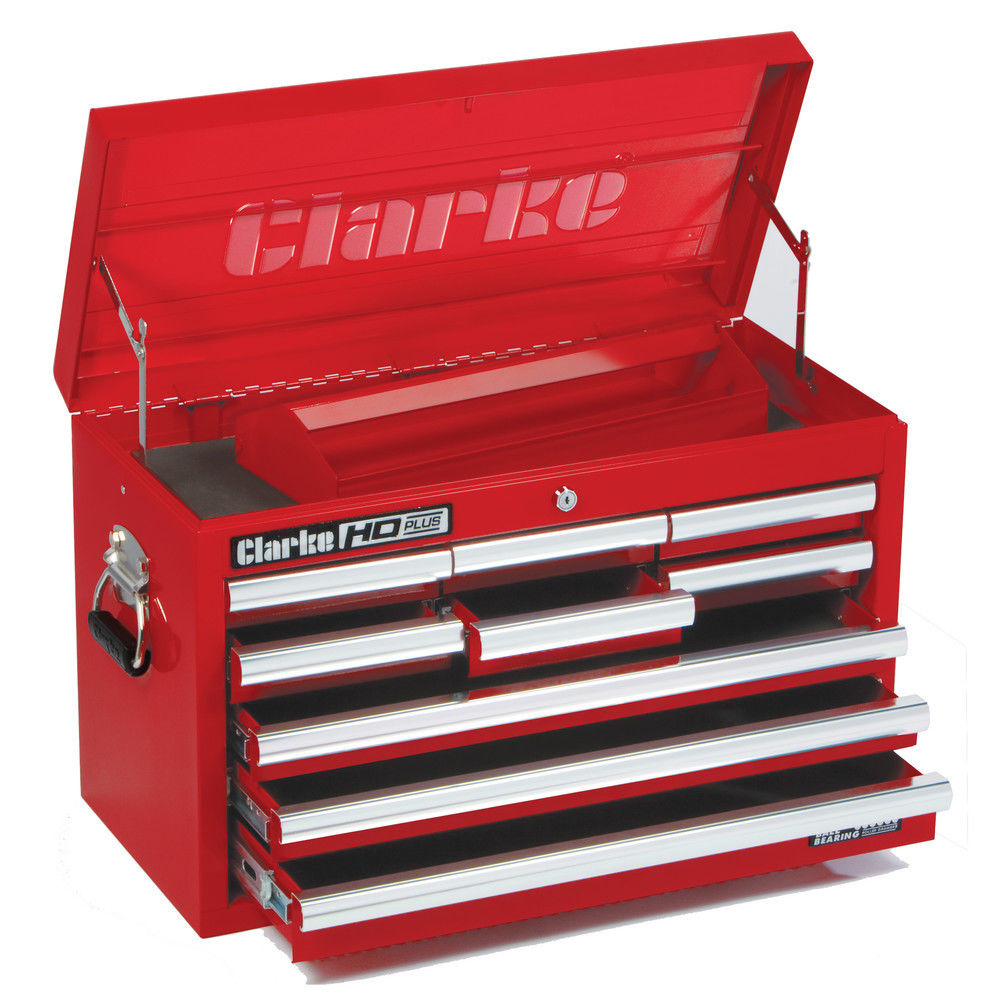 Clarke CBB231B Extra Large HD Plus 9 Drawer Tool Chest - Machine