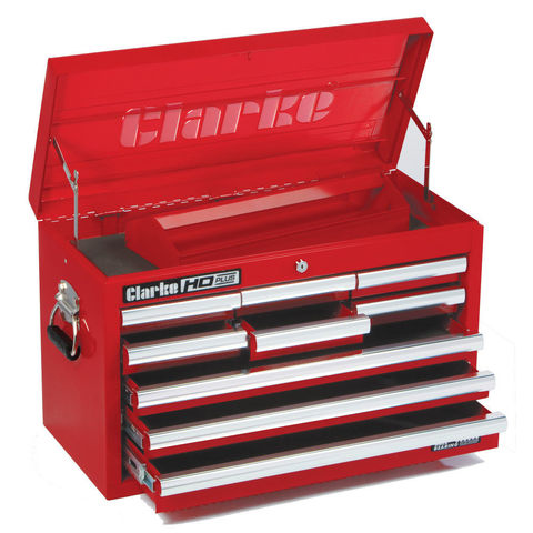 Clarke CBB209C HD Plus 28" Red & Silver 9 Drawer Tool Chest				