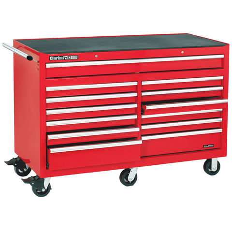 Clarke CBB230C Extra Large HD Plus 13 Drawer Tool Cabinet (Red)