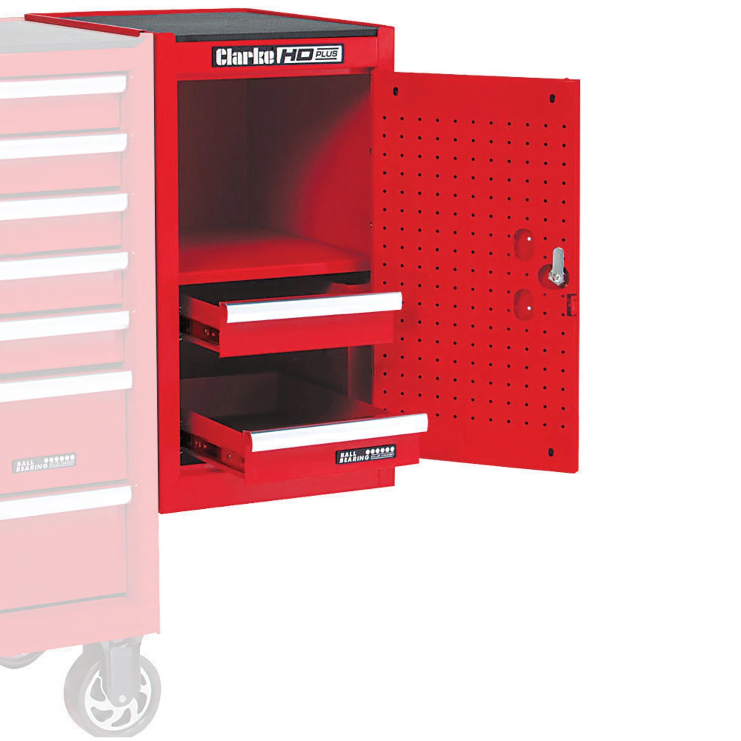 Clarke SL26C Cabinet & 2 Drawer Side Locker (Red) - Machine Mart