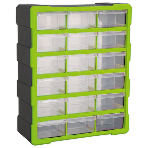 Sealey APDC18HV 18 Drawer Cabinet - Hi-Vis Green/Black