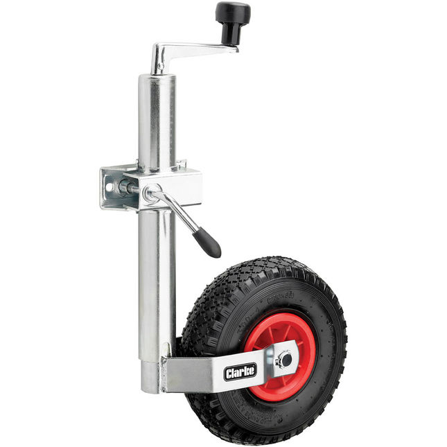 Image of Clarke CJW48C 48mm Pneumatic Jockey Wheel with Clamp