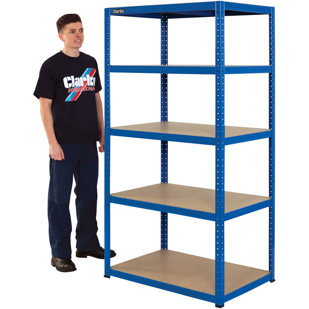 Clarke CSM5175/60BL 175kg Boltless Shelving (Blue) Machine Mart