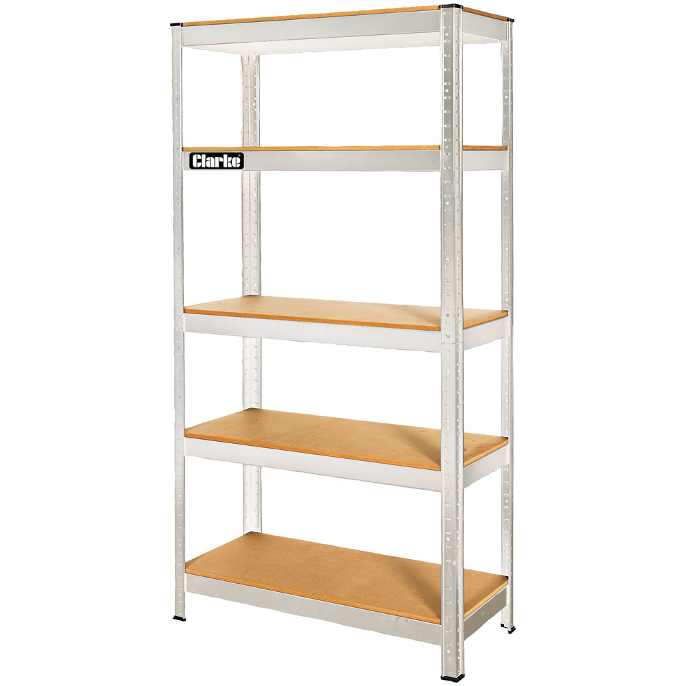 Clarke Csm5350s Heavy Duty 350kg Boltless Shelving Silver Machine Mart Machine Mart 2571