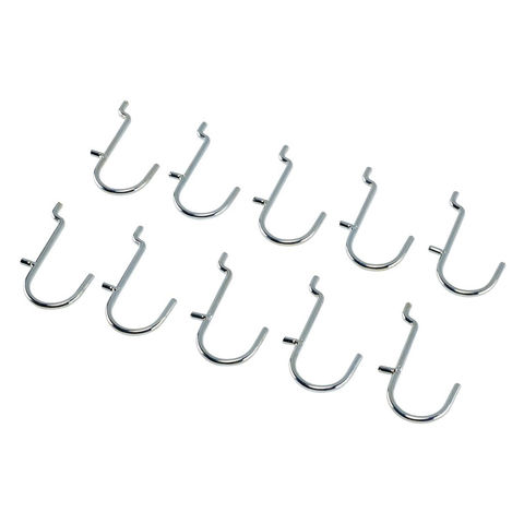 Draper Metal J-Hooks for Back Panel/Pegboard (Pack of 10)