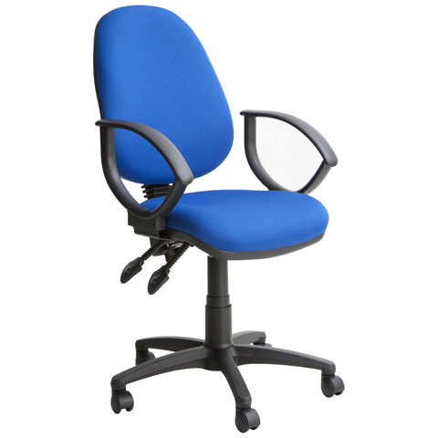 Kirby KR031 High Back Operator Chair with Arms - Blue