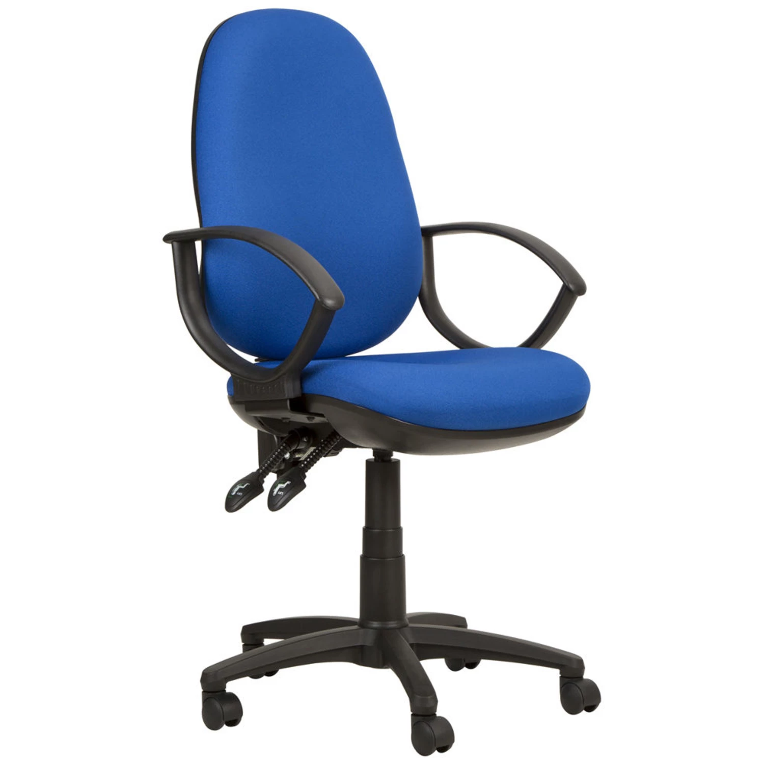 Kirby KR041 Jumbo Operator Chair with Arms - Blue - Machine Mart