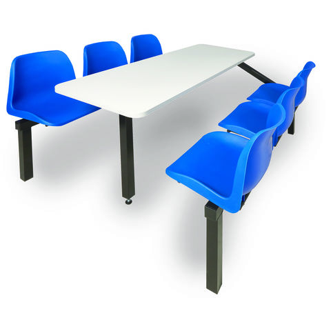 Photo of Barton Storage Canteen Table & 6 Seater Single Entry 760x1690x1580mm