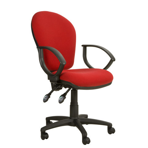 Image of Steelco Ascot AS031 High Back Operator Chair with Arms - Red