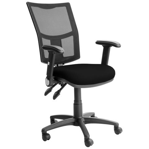Image of Steelco Haddon HA033 Mesh Back Operator Chair with Foldaway Arms - Black