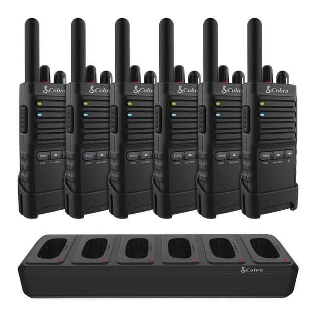 Image of Cobra PX650 PMR446 Pro Business 2-Way Radio (6 Pack) with Multi Charger Dock