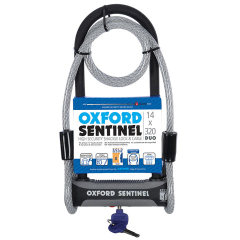 Oxford Oxford LK339 Sentinel Plus U-Lock Duo 14mm x 320mm