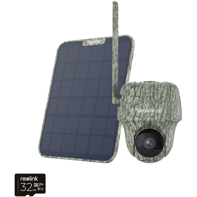 Reolink B4gpt4k06sp Go Series 4k Pt Battery 4g Lte Outdoor Wildlife Camera With Solar Panel +32gb