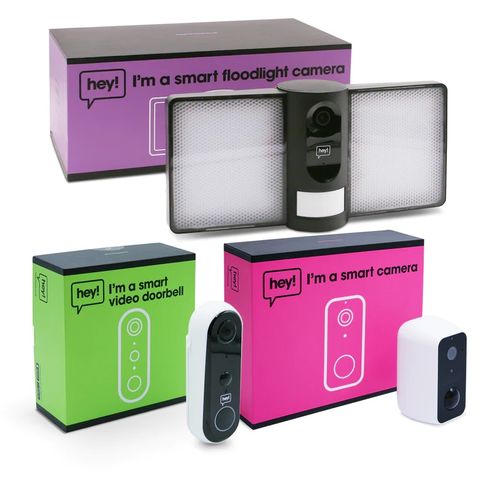 Hey! HEY505 Ultra Surveillance Kit (Smart Doorbell, Flood light camera, External camera)