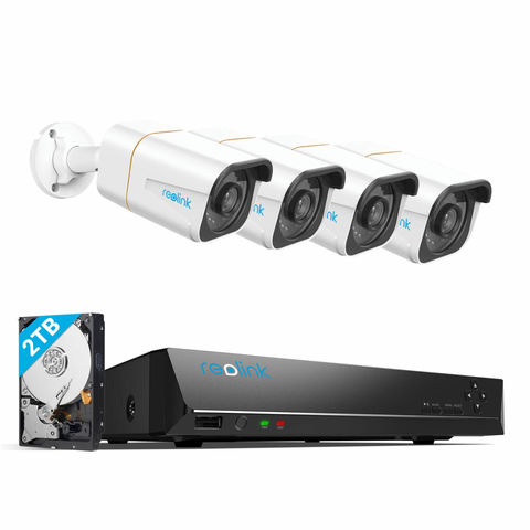 Reolink NVS8-5KB4-A 10MP 4 Bullet PoE Camera 8-channel NVR security system with 2TB HDD