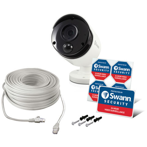 Image of Swann Swann Thermal Sensing PIR Security Camera: 4K Ultra HD Bullet with IR Night Vision - NHD-885MSB