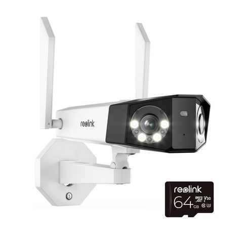 Reolink DLW4KM64UK 4K Dual-Lens 180° Panoramic View WiFi Duo Camera with 64GB microSD Card