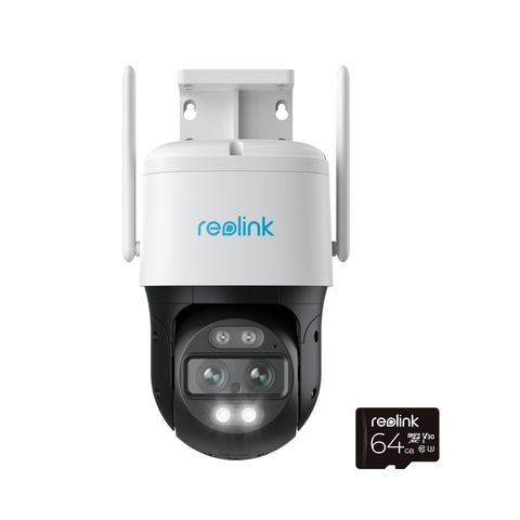 Reolink TMW4KM64UK 4K Dual-Lens PTZ WiFi TrackMix Camera with 64GB microSD Card