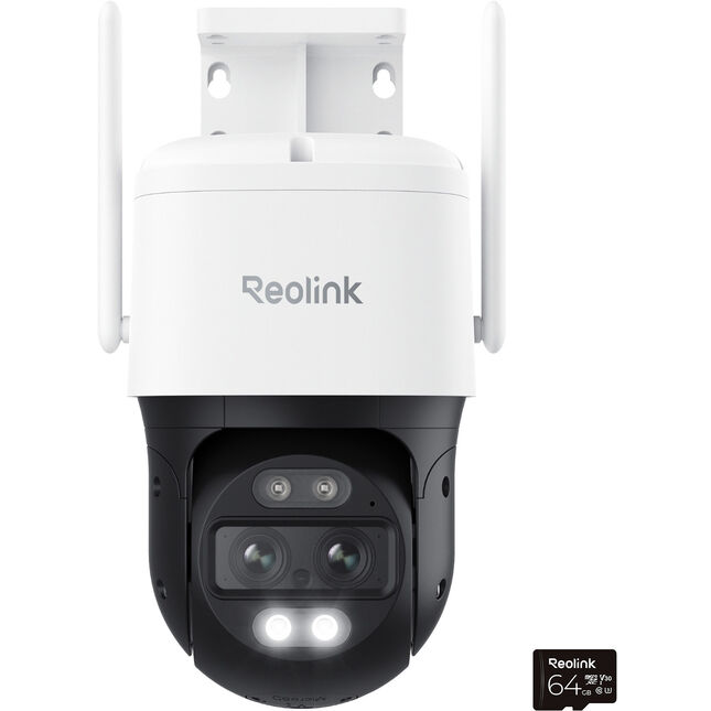 Reolink Tmw4km64uk Trackmix Series 4k Dual-lens Ptz Auto Track Wifi Outdoor Security Camera + 64gb