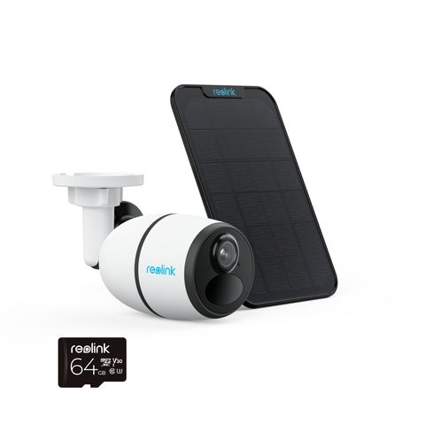 Image of Reolink Reolink G2K4GSBM64 2K 4G LTE Bullet Battery Camera with Solar Panel & 64GB microSD Card & SIM Card