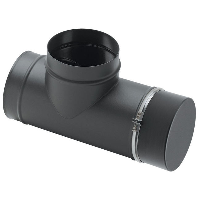 90° Tee with Soot Box Flue Pipe 6″