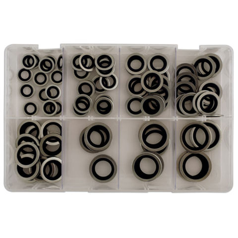 Connect 31873 90 Assorted Metric Bonded Seal Washers (Dowty)
