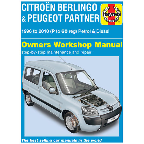 Image of Haynes Haynes Citroën Berlingo & Peugeot Partner Petrol & Diesel (96 - 10) P to 60 Manual