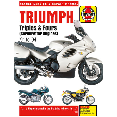 Image of Haynes Haynes Triumph Triples & Fours (Carburettor engines) (91 - 04) Manual