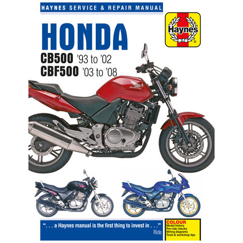 Image of Haynes Haynes Honda CB500 (93 - 02) & CBF500 (03 - 08) Manual