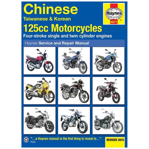 Image of Haynes Haynes Chinese, Taiwanese & Korean 125cc Motorcycles with Carburettor Engines (Models up to 2015)
