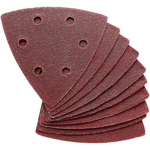 Clarke 10 Pack of 90mm Delta Triangle Hook and Loop Sanding Sheets – 60 Grit