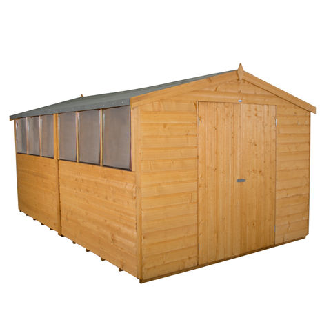 Photo of Forest Forest 8x12ft Apex Shiplap Dipped Double Door Shed