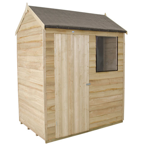 Photo of Forest Forest 6x4ft Reverse Apex Overlap Pressure Treated Shed