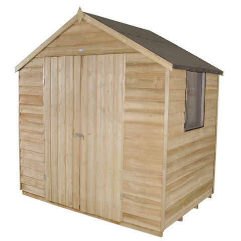Photo of Forest Forest 7x5ft Apex Overlap Pressure Treated Double Door Shed