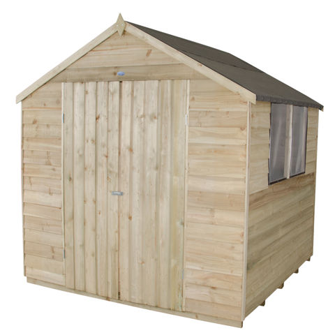Photo of Forest Forest 7x7ft Apex Overlap Pressure Treated Double Door Shed