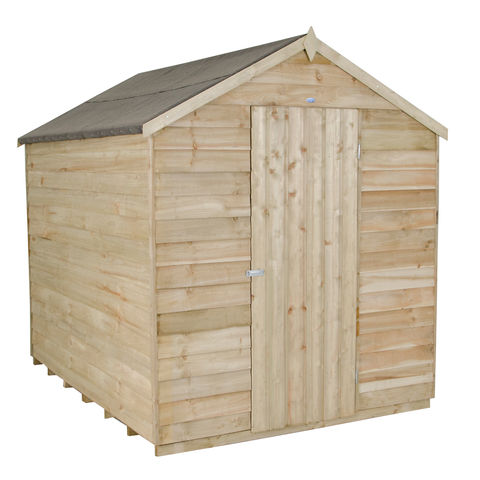 Photo of Forest Forest 6x8ft Apex Overlap Pressure Treated Shed With No Window