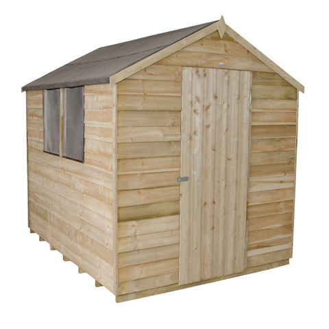 Photo of Forest Forest 6x8ft Apex Overlap Pressure Treated Shed