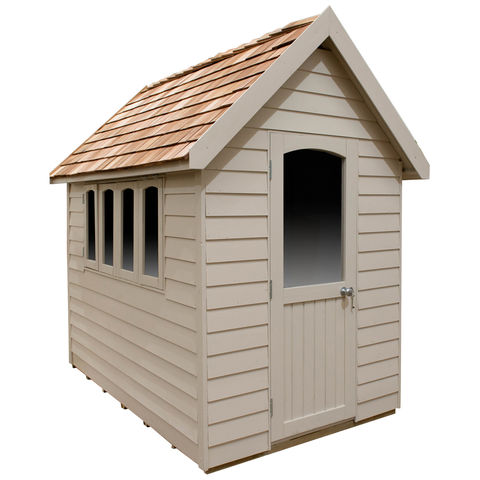 Image of Forest Forest Redwood Lap Retreat 8x5 Apex Shed - Cream (Assembled)