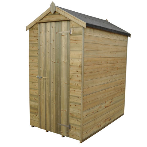 Forest Forest 4x6ft Apex Pressure Treated Shiplap Shed (Assembled)