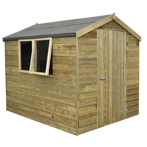 Photo of Forest Forest 6x8ft Apex Pressure Treated Shiplap Shed -assembled-