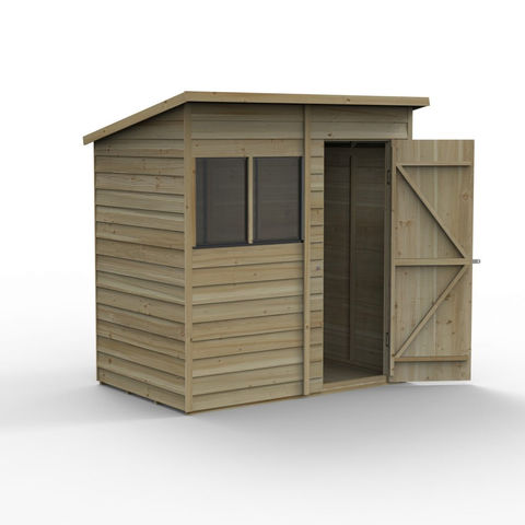Forest 6'x4' Overlap Pressure Treated Pent Shed (Home Delivery)