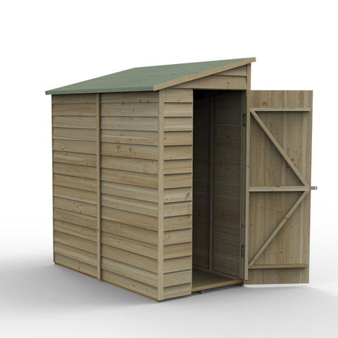 Forest 6'x3' Overlap Pressure Treated Pent Shed - No Window (Home Delivery)