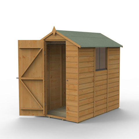 Image of Forest Forest 6'x4' Shiplap Dip Treated Apex Shed (Home Delivery)
